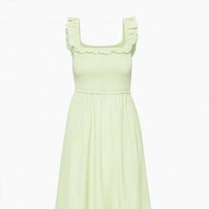 Aritzia Reminisce Midi Dress in Pastel Sage Green XS